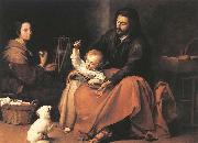 The Holy Family with a Bird MURILLO, Bartolome Esteban